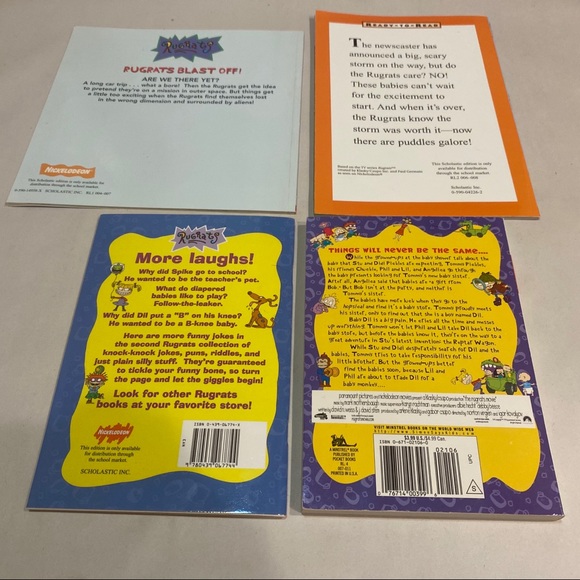 🎉2/20 Set of 4 Rugrats Books Bundle Illustrated Storybooks Jokes Early Readers - Picture 2 of 9